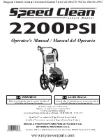 Speed Clean 2200 PSI Pressure Washer Operator'S Manual preview