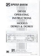 Speed Queen 55322R1 Operating Instructions preview