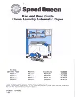 Speed Queen AE7133 Use And Care Manual preview