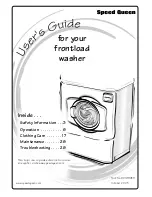 Speed Queen frontload washer User Manual предпросмотр