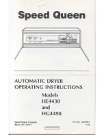 Предварительный просмотр 1 страницы Speed Queen HE4430 Operating Instructions Manual