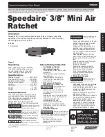 Preview for 1 page of Speedaire 10D236 Operating Instructions & Parts Manual