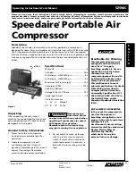 Speedaire 5Z598C Operating Instructions And Parts Manual preview