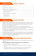 Preview for 2 page of SpeedClean BucketDescaler Operating & Maintenance Instructions