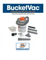 SpeedClean BucketVac Operating & Maintenance Instructions preview