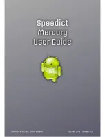 Preview for 1 page of Speedict Mercury User Manual