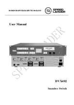 Preview for 1 page of SpeedLeader DVX402 User Manual