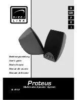 Предварительный просмотр 1 страницы SpeedLink Proteus SL-8102 User Manual