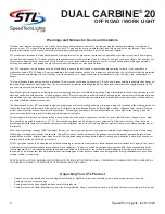 Preview for 2 page of SpeedTech Lights DUAL CARBINE 20 Instruction Manual