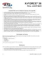 Предварительный просмотр 3 страницы SpeedTech Lights K-FORCE 36 Instruction Manual