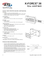 Предварительный просмотр 5 страницы SpeedTech Lights K-FORCE 36 Instruction Manual