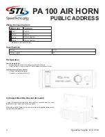 Предварительный просмотр 4 страницы SpeedTech Lights PA 100 AIR HORN Instruction Manual