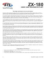 Предварительный просмотр 2 страницы SpeedTech Lights ZX-180 Instruction Manual