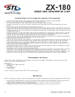 Предварительный просмотр 3 страницы SpeedTech Lights ZX-180 Instruction Manual