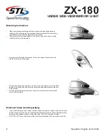 Предварительный просмотр 6 страницы SpeedTech Lights ZX-180 Instruction Manual