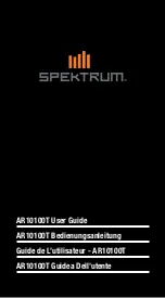 Spektrum AR10100T User Manual предпросмотр