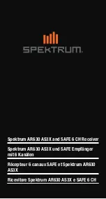 Предварительный просмотр 1 страницы Spektrum AR630 Manual