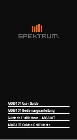 Предварительный просмотр 1 страницы Spektrum AR66100T User Manual