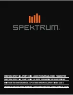 Предварительный просмотр 1 страницы Spektrum SPMVT1000 Manual