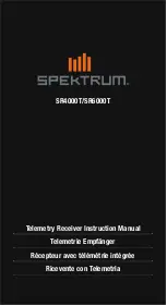 Предварительный просмотр 1 страницы Spektrum SR4000T Instruction Manual