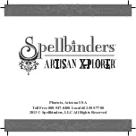 Preview for 12 page of Spellbinders Artisan X-plorer Instructions Manual