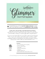 Spellbinders Glimmer Instruction Booklet preview