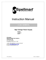 Preview for 1 page of Spellman CZE Series Instruction Manual