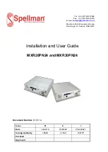 Spellman MXR20PN24 Installation And User Manual preview