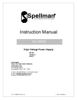 Preview for 1 page of Spellman SL150kV Instruction Manual