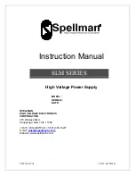 Preview for 1 page of Spellman SLM SERIES Instruction Manual