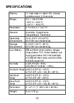 Preview for 12 page of Sper scientific 800019 Instruction Manual