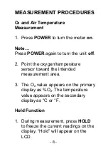 Предварительный просмотр 8 страницы Sper scientific 800047 Instruction Manual