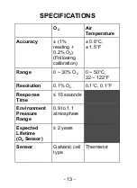 Предварительный просмотр 13 страницы Sper scientific 800047 Instruction Manual