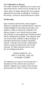 Preview for 12 page of Sper scientific 800058 Manual