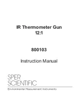 Sper scientific 800103 Instruction Manual preview