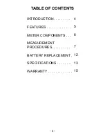 Preview for 3 page of Sper scientific 800108 Instruction Manual