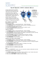 Предварительный просмотр 1 страницы Sper scientific 810016 Instruction Manual