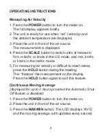 Preview for 2 page of Sper scientific 840003 Operating Instructions Manual