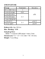 Preview for 7 page of Sper scientific 840003 Operating Instructions Manual