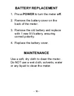 Preview for 16 page of Sper scientific 840046 Instruction Manual