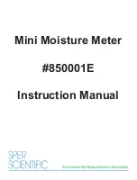 Sper scientific 850001E Instruction Manual preview