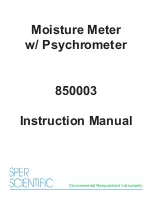 Preview for 1 page of Sper scientific 850003 Instruction Manual