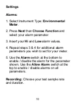 Preview for 10 page of Sper scientific 850004 Instruction Manual