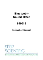 Sper scientific 850019 Instruction Manual preview