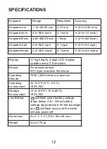 Предварительный просмотр 12 страницы Sper scientific 850020 Instruction Manual