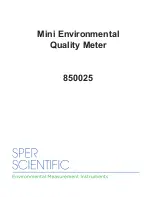 Sper scientific 850025 User Manual preview