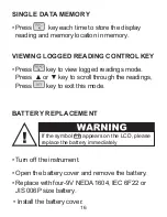 Preview for 16 page of Sper scientific 860041 Instruction Manual