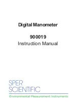 Sper scientific 900019 Instruction Manual preview