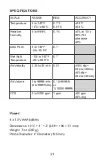 Предварительный просмотр 21 страницы Sper scientific 900030 Instruction Manual