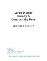 Sper scientific Large Display Conductivity Pen - 850037 Manual предпросмотр